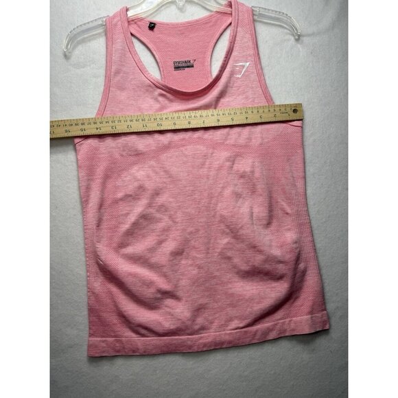 Gymshark Women’s Seamless Racerback Tank Top Sz L Pink  Athletic Workout Stretch - Picture 5 of 5